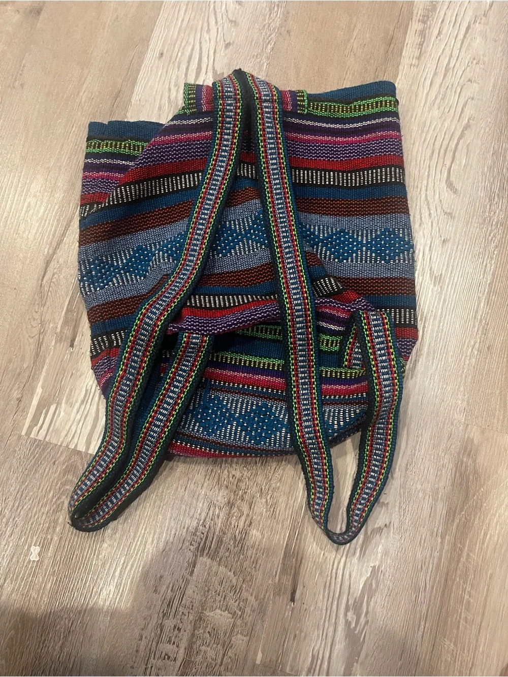 & Other Stories Multicolor Woven Stripe Backpack